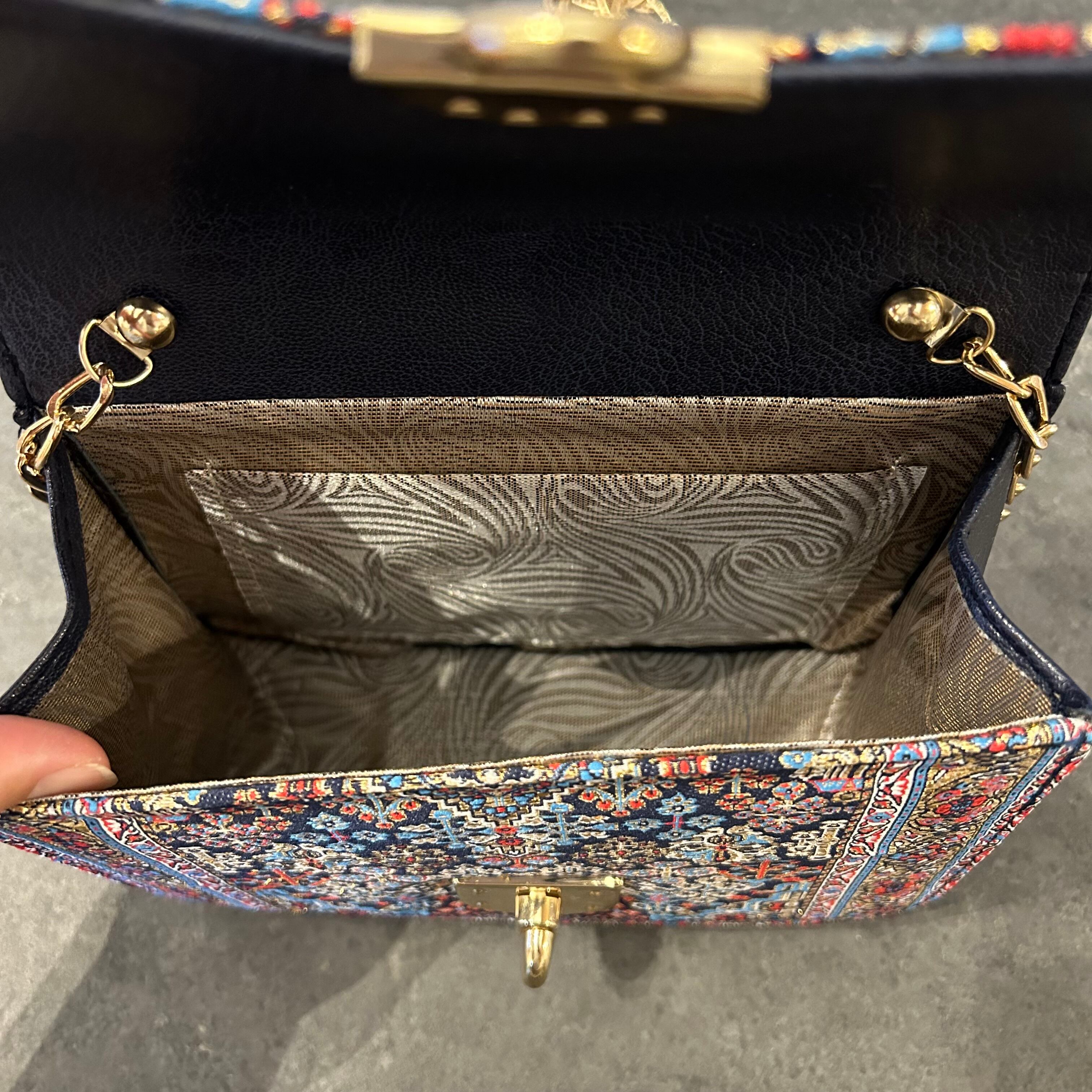 ラスト1点✨刺繍bag【ゴールドネイビー】 | トルコ刺繍bag-Favoryu-