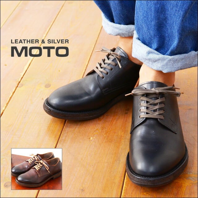 moto leather＆silver[モトレザー] Plane Toe Oxford Shoes 【1648 