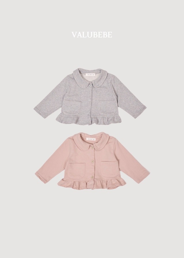 【取寄】valubebe|frill jersey jacket|フリルスウェットジャケット|6M-S|baby&toddler|26 autumn