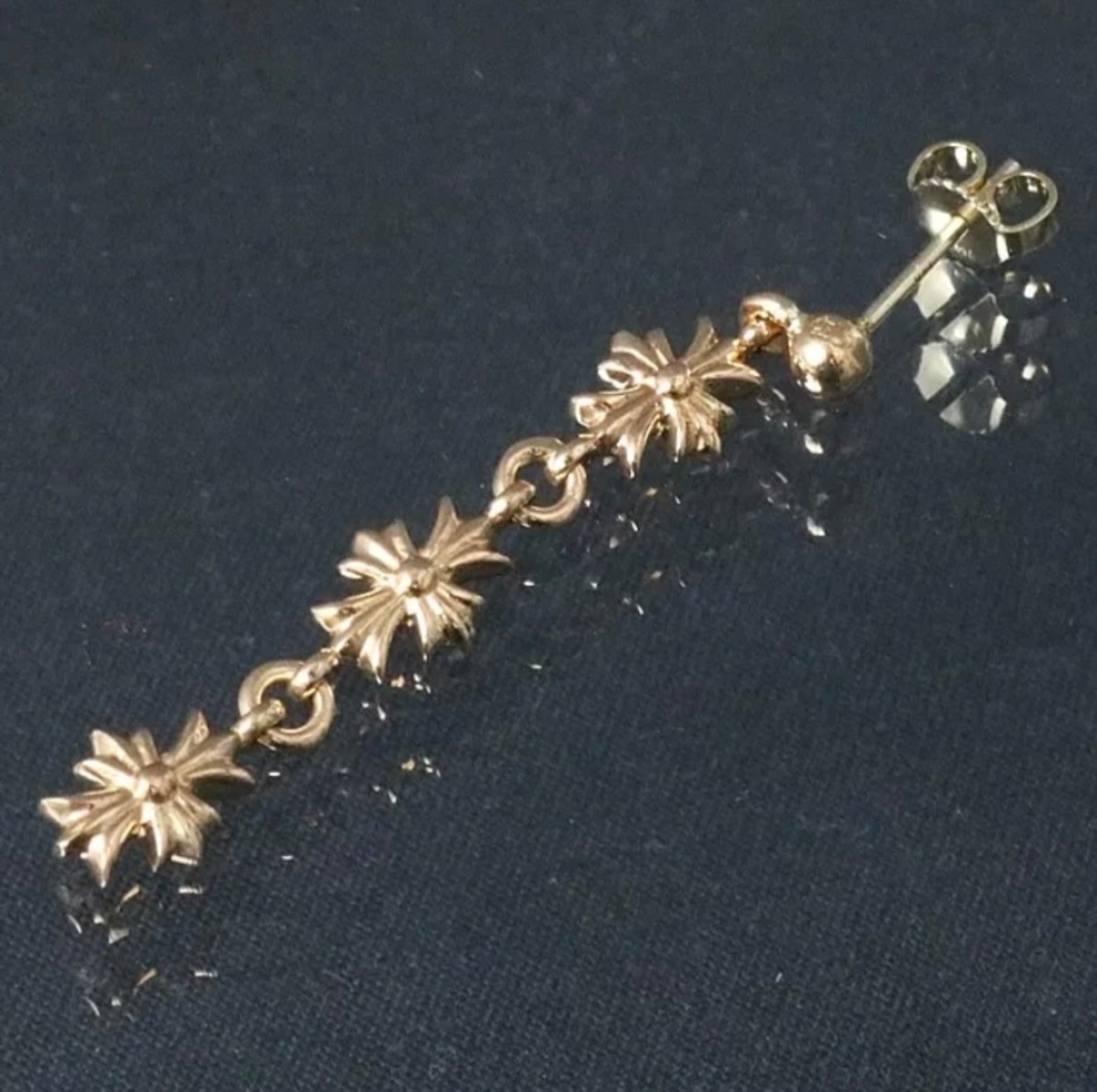 CHROME HEARTS クロムハーツ 22K タイニーE CHプラス ドロップ ピアス  