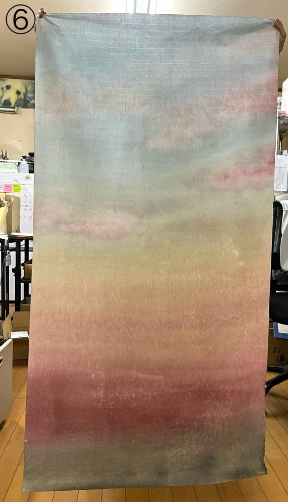 全紙版 墨流し染め和紙 ⑥