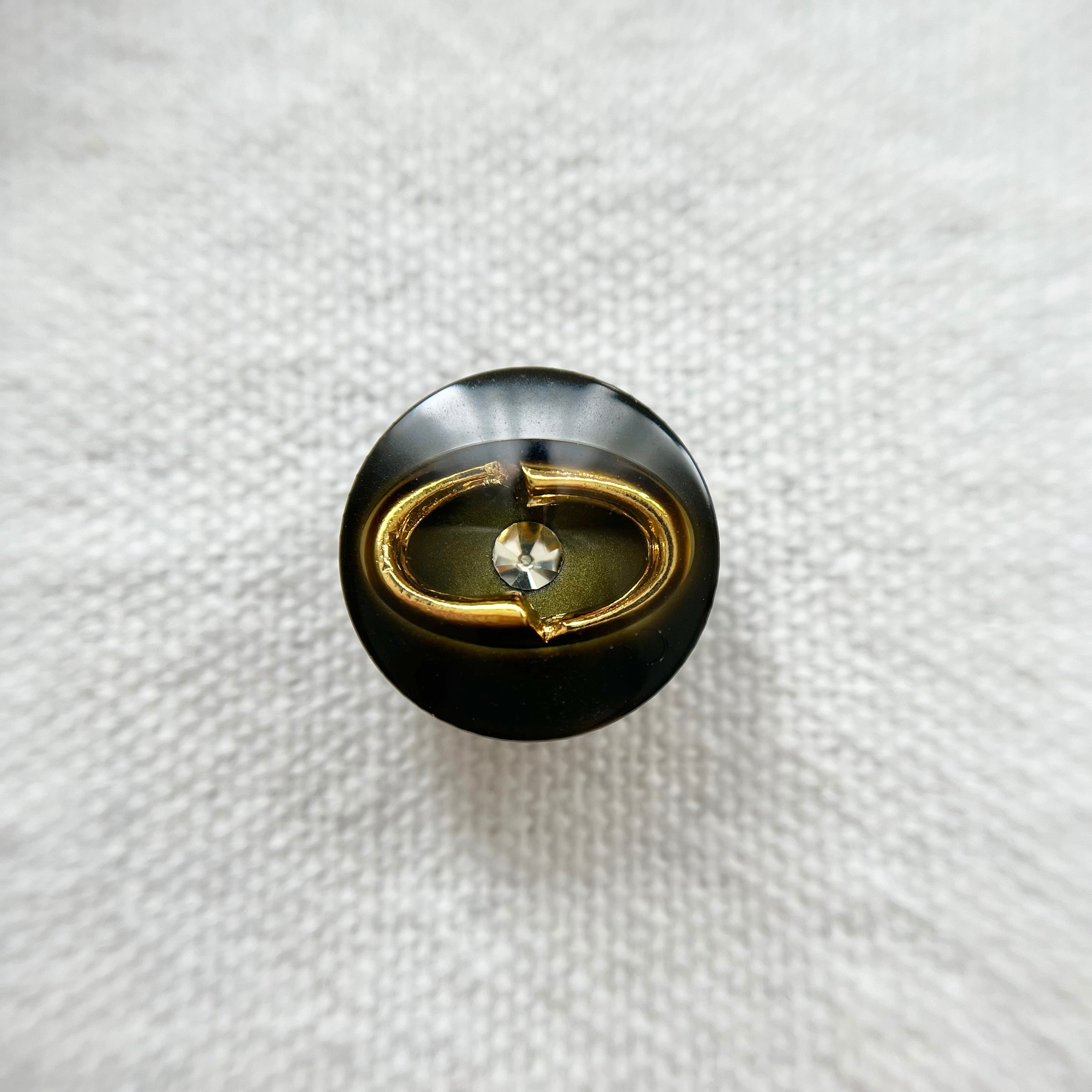 ディープカーキ オーバルゴールド 15㎜