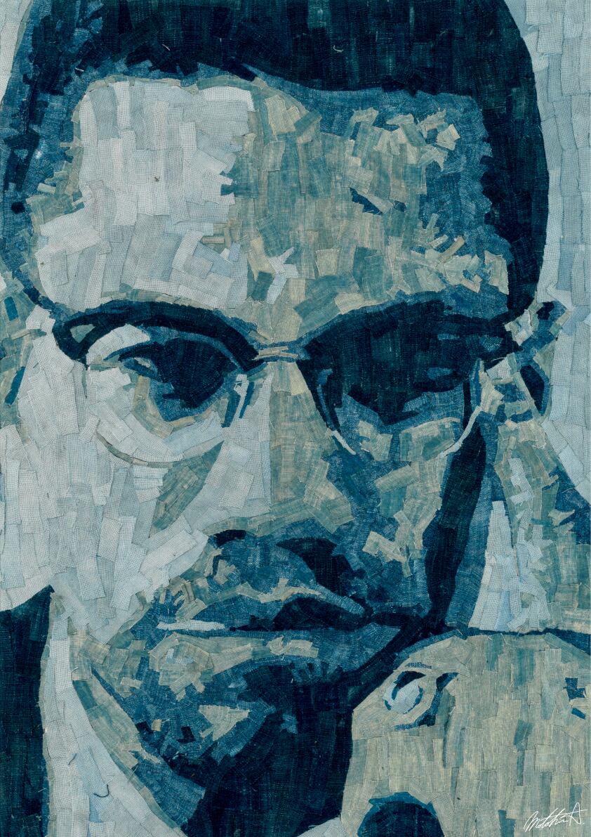 By Any Means Blue – Textile Art Reproduction (NFT Certified