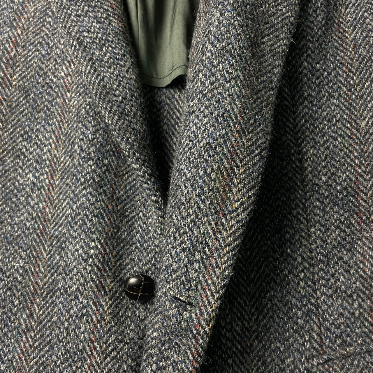 80年代 USA製 HARRIS TWEED ハリスツイード ウールテーラード 