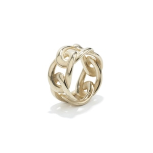 GOOSSENS PARIS -Lhassa ring big links- :grey gold