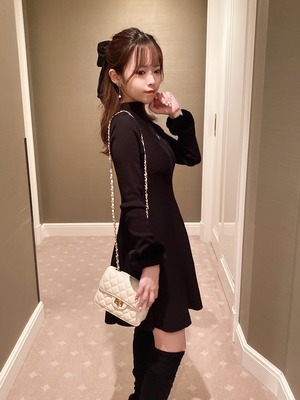 【再入荷】【original】Pd' fur knit onepiece
