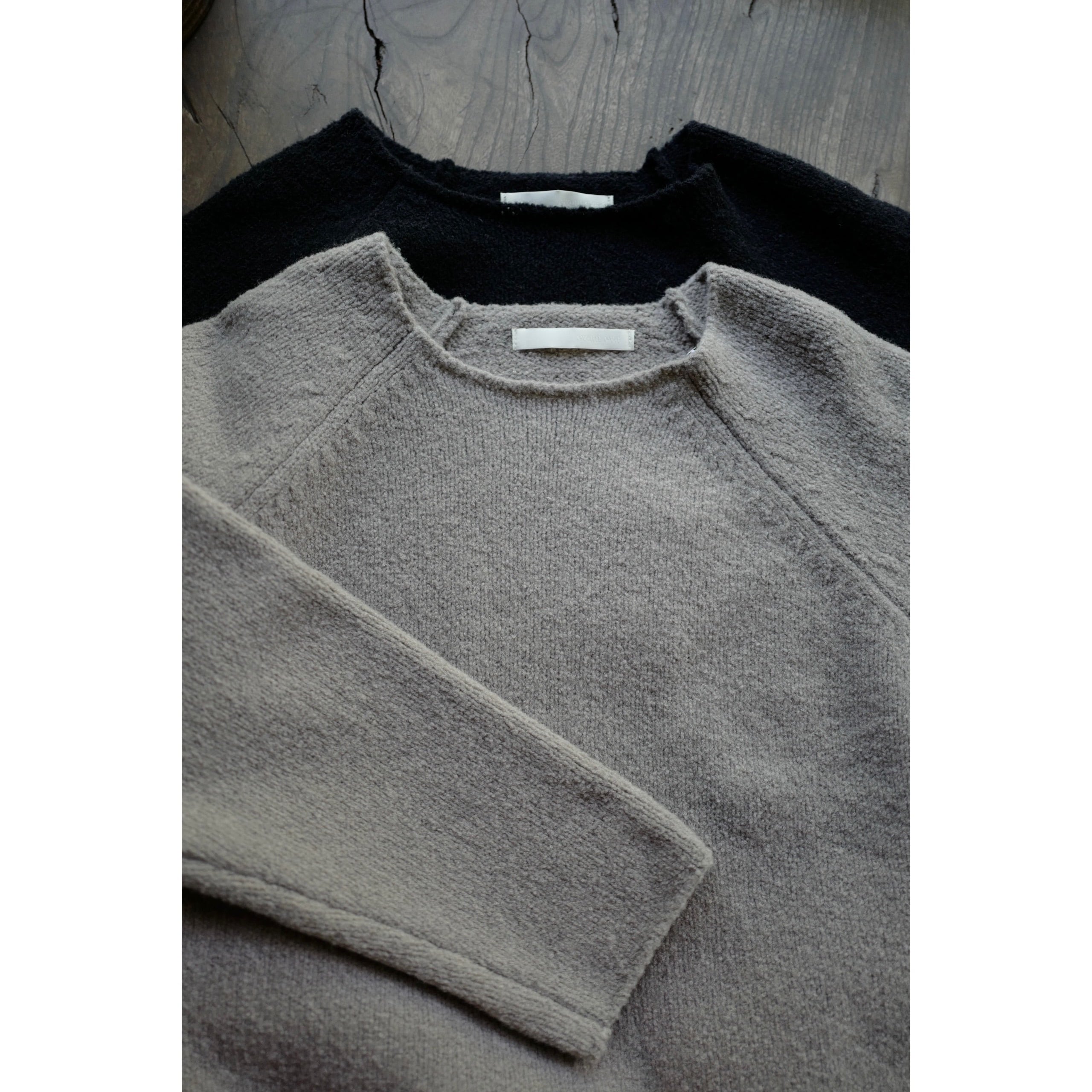 evam eva |renew-wool raglan pullover