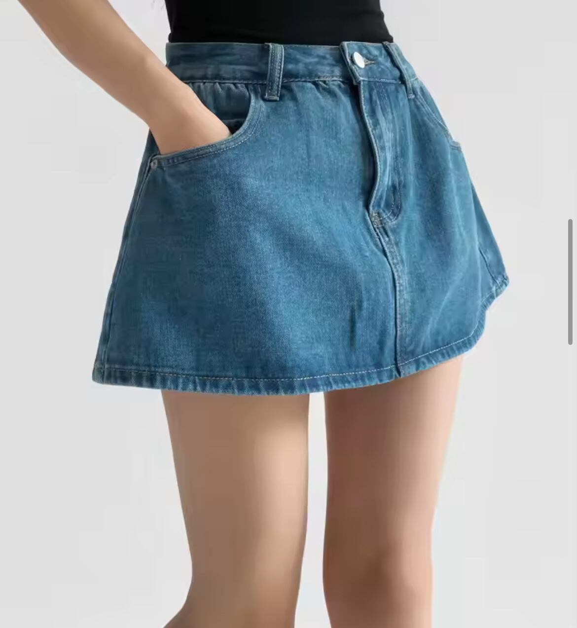 5色】Hight Waist A-Line Mini Skirt within Skort /ハイウエストA