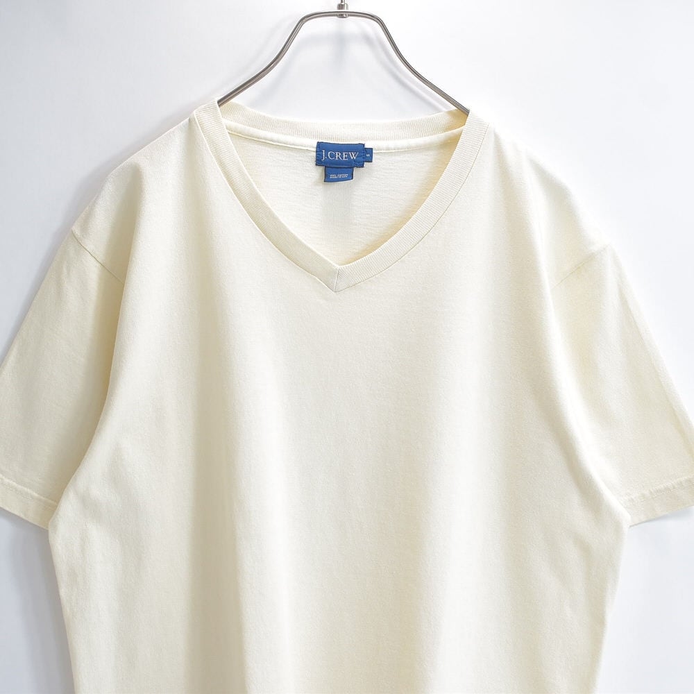 90～00s アメリカ製 J.CREW ジェイクルー Vネック ソリッド 半袖 T