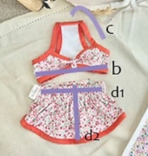 【ZOOBICO】Flower Bikini (red/blue)