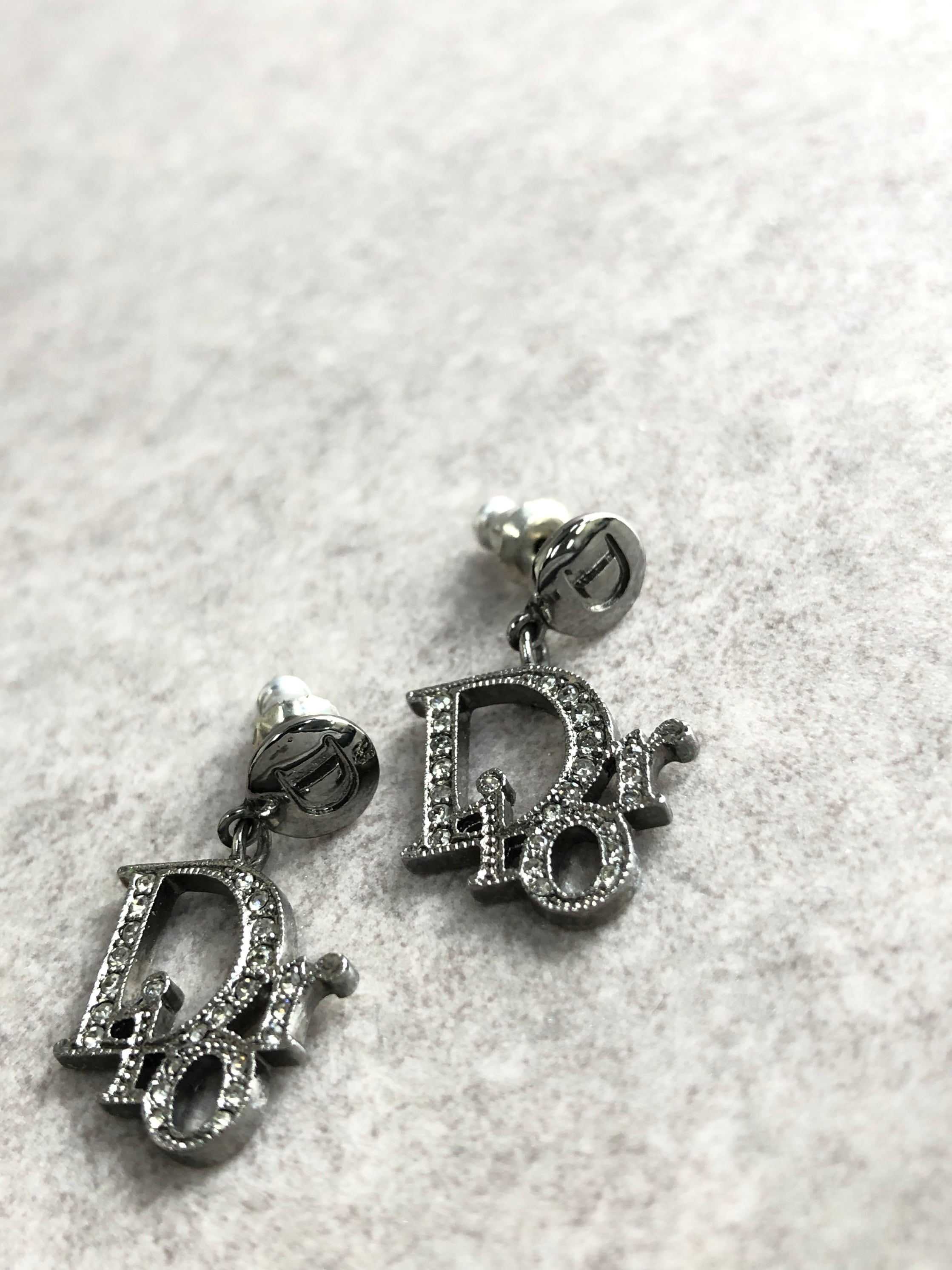 Christian Dior クリスチャン ディオール ピアス シルバー DIORロゴ