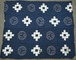400 絵絣 4幅 三つ巴 生地薄 藍染木綿 古布 生地 リメイク素材 アンティーク ヴィンテージ