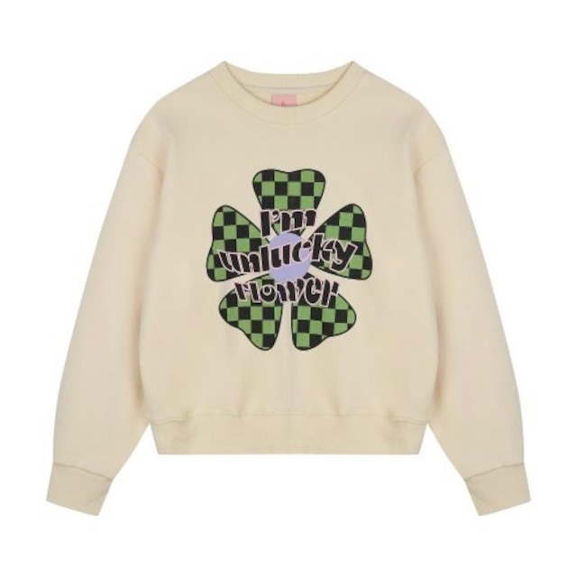 [HIGH SCHOOL DISCO] Flower symbol sweatshirt_Ivory 正規品 韓国ブランド 韓国ファッション トレーナー