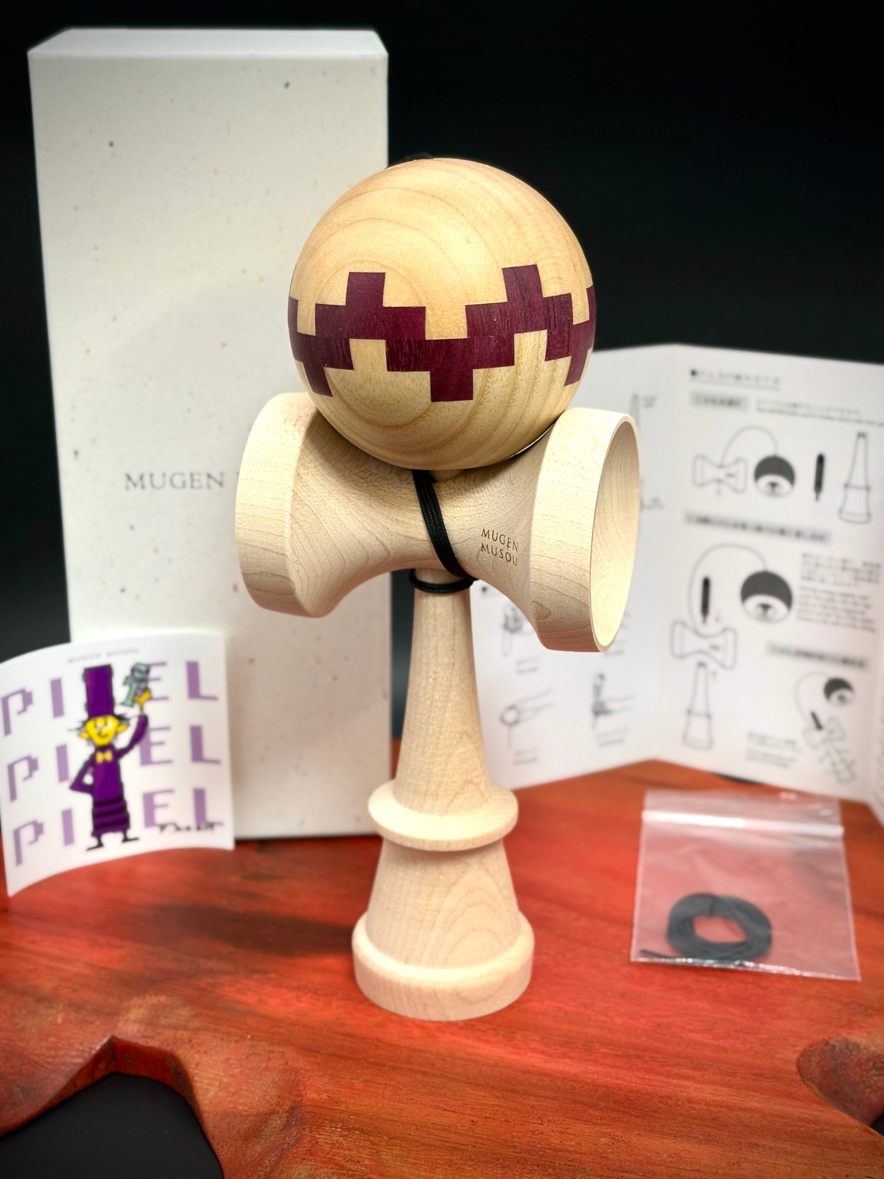組み木最新モデル】☆けん玉☆MUGEN MUSOU☆INFINITY 「PIXEL