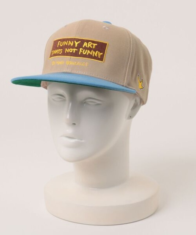 MARKGONZALES (マークゴンザレス)  FUNNY ART フラットCAP ベージュ×サックス MGZ-26223DS
