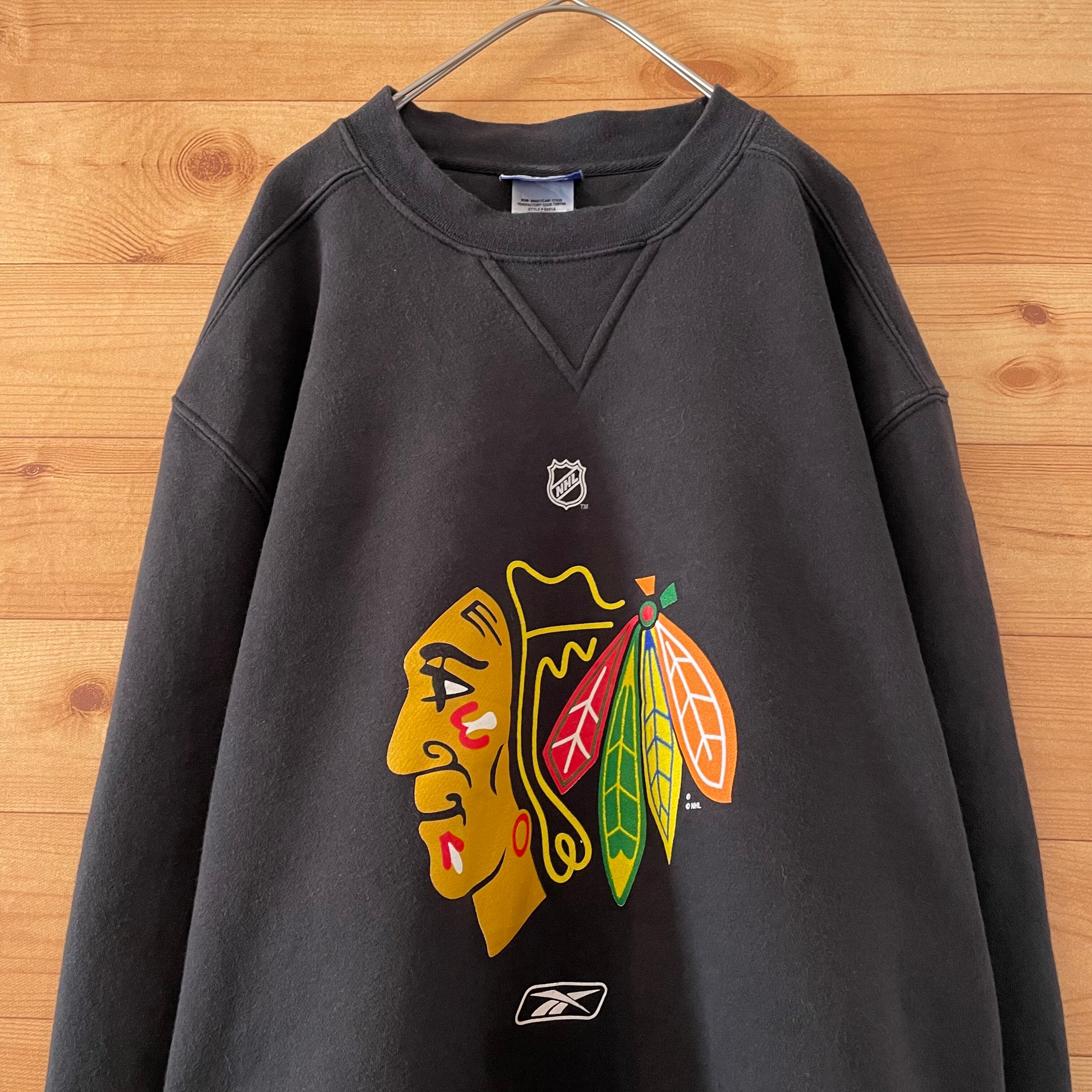 Reebok】NHL シカゴブラックホークス インディアンヘッド スウェット