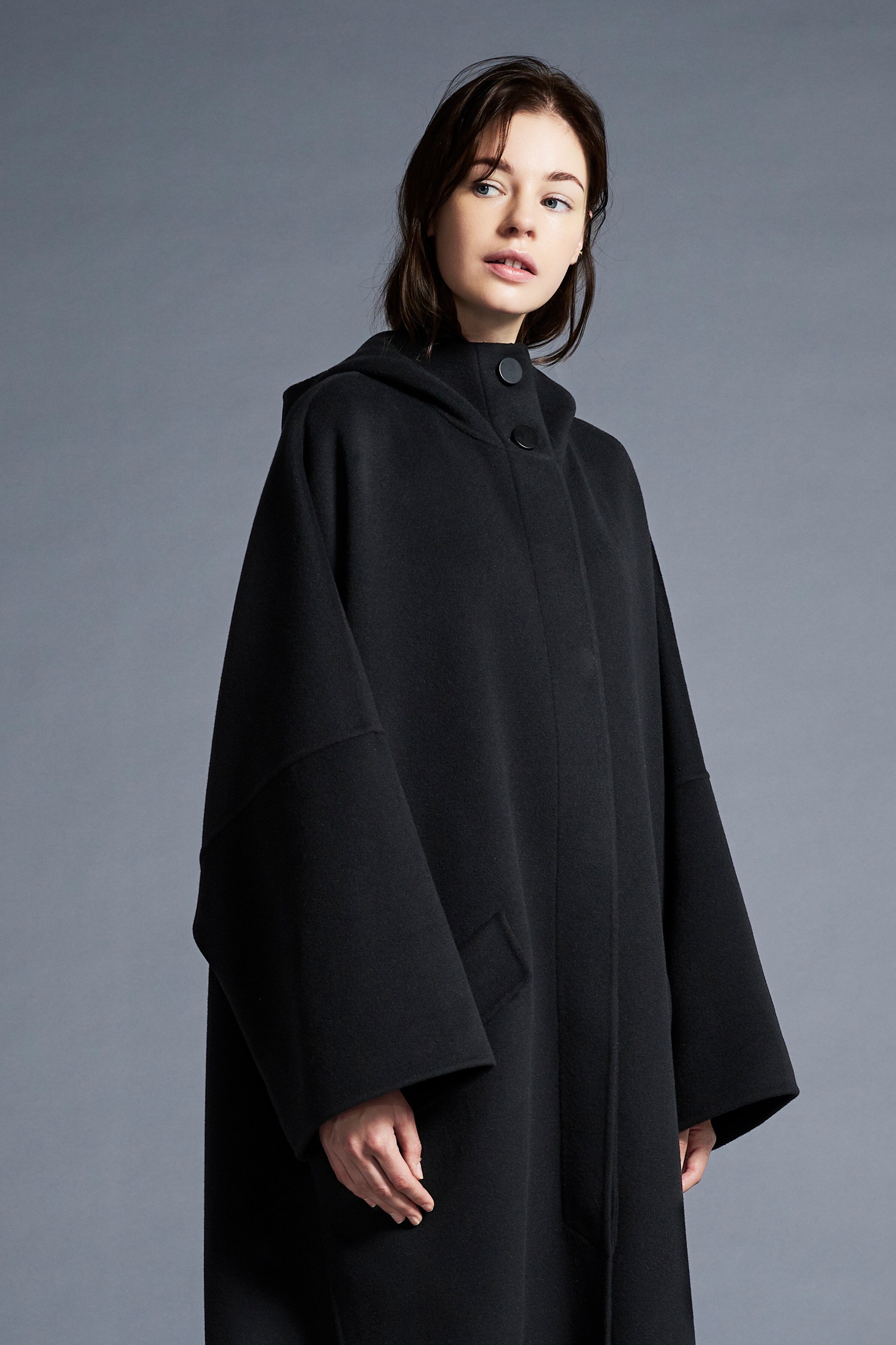 HOODED COAT WHITE | AMICA・kids