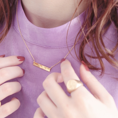 NECKLACE || 【通常商品】 MOUNTAIN PLATE NECKLACE || 1 NECKLACE || GOLD || FBA076