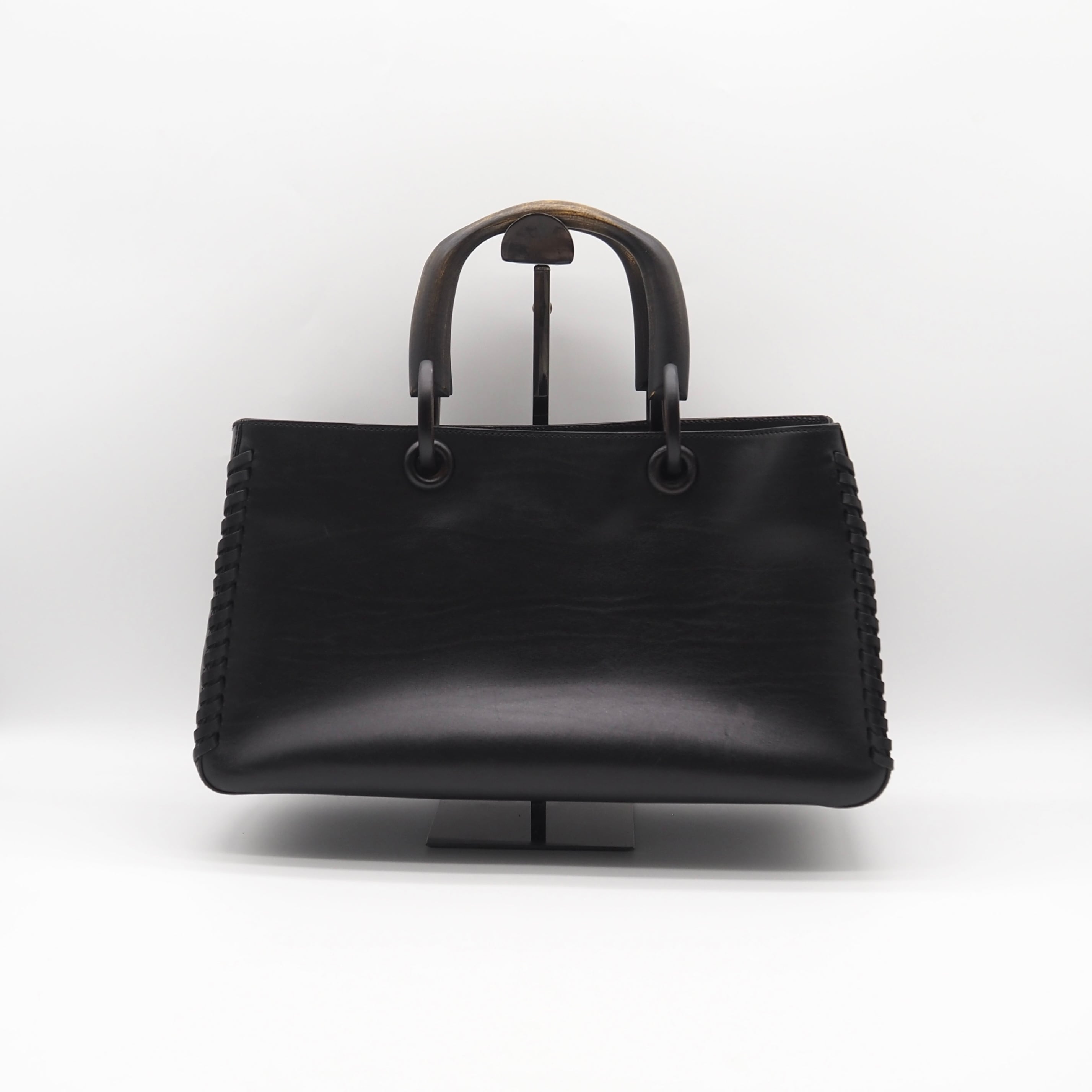 GUCCI レザー ウッドハンドバッグ ブラック グッチ 付属品付き | 2122TOKYO