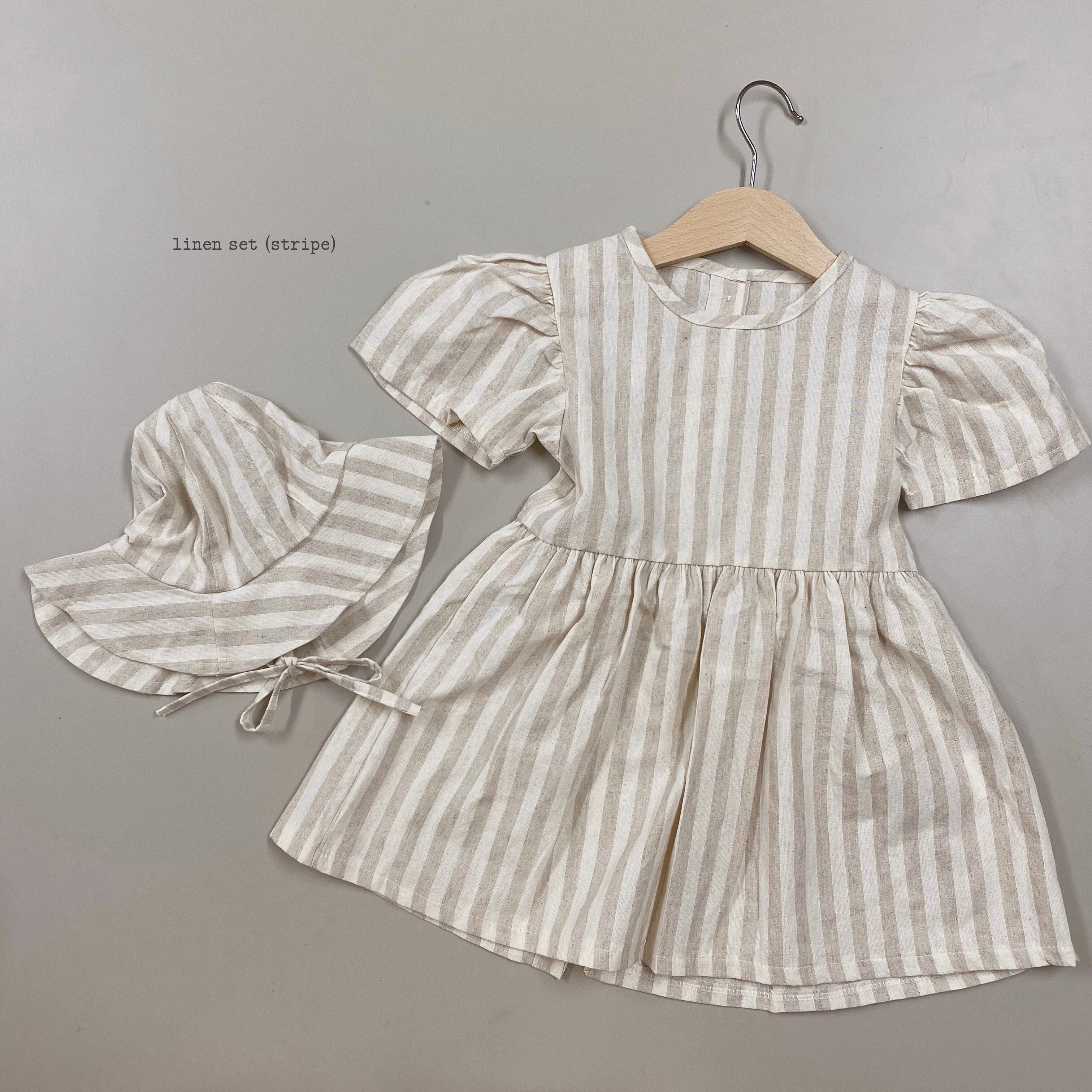 [即納] 50%off / aosta basic linen ops (stripe/check)