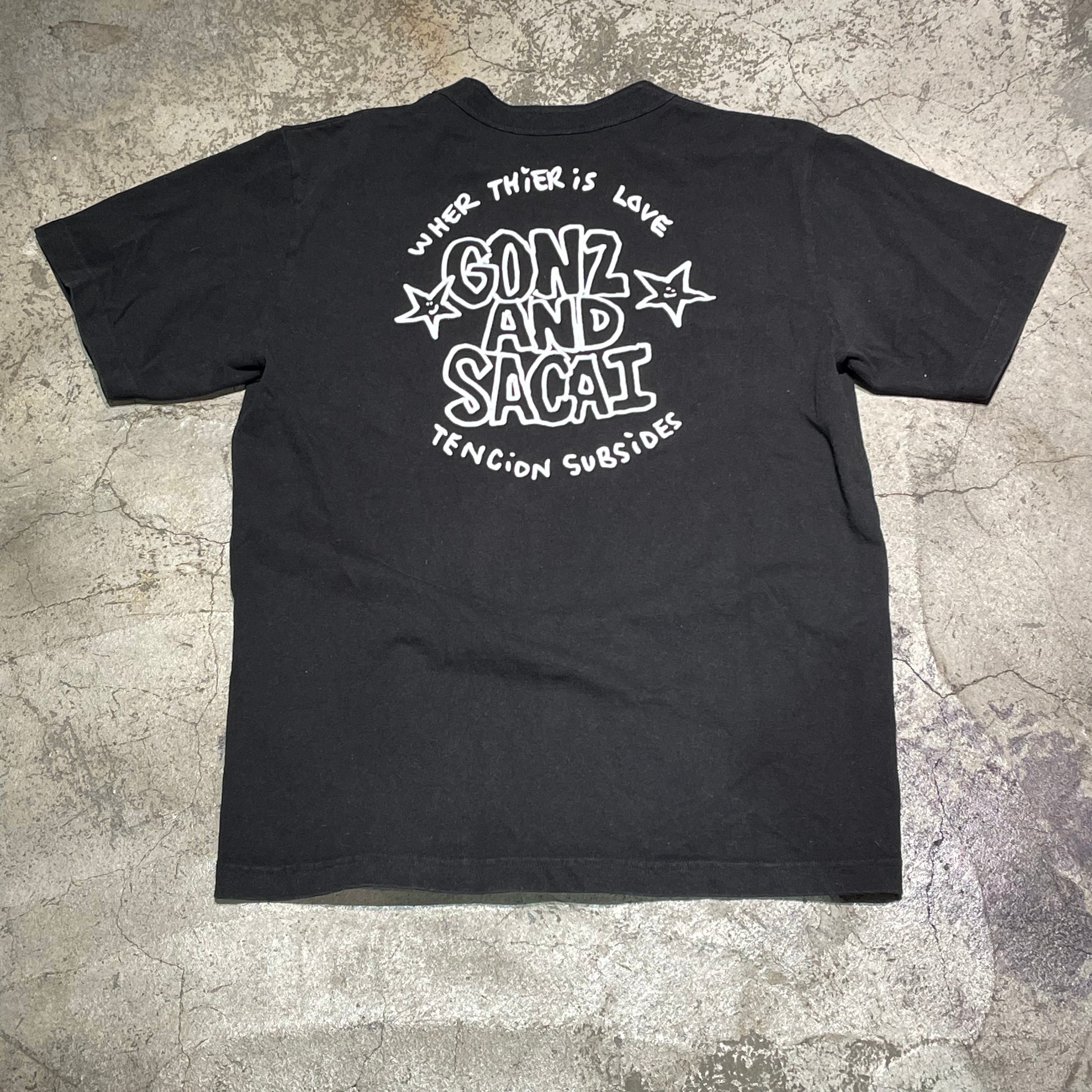 Sacai サカイ GONZ AND SACAI T-Shirt-BLACK 半袖Tシャツ SIZE Sacai サカイ GONZ AND SACAI T-Shirt-BLACK 半袖Tシャツ SIZE