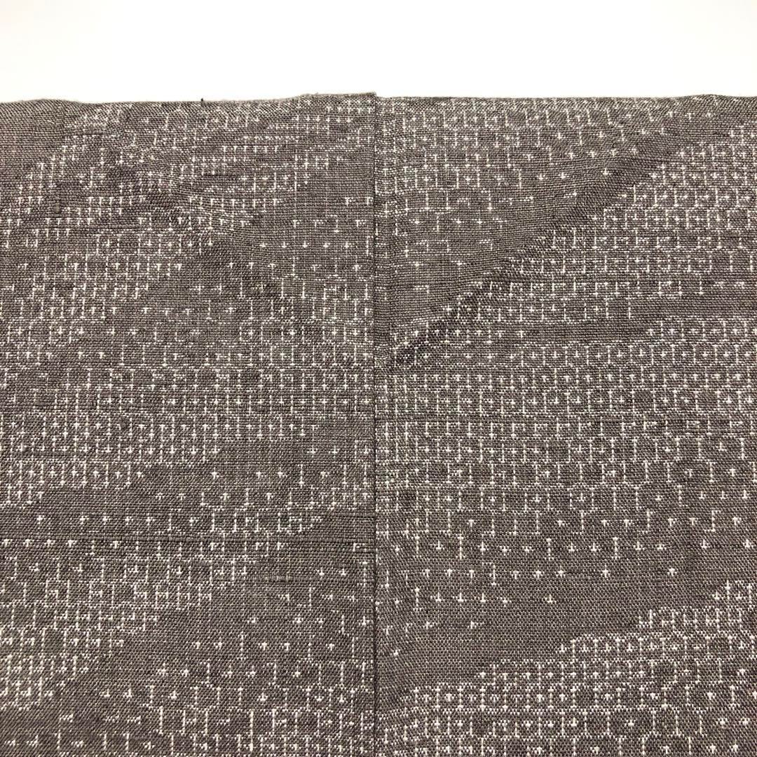 結城紬 正絹 未使用しつけ糸付き100亀甲、和柄正絹袋帯