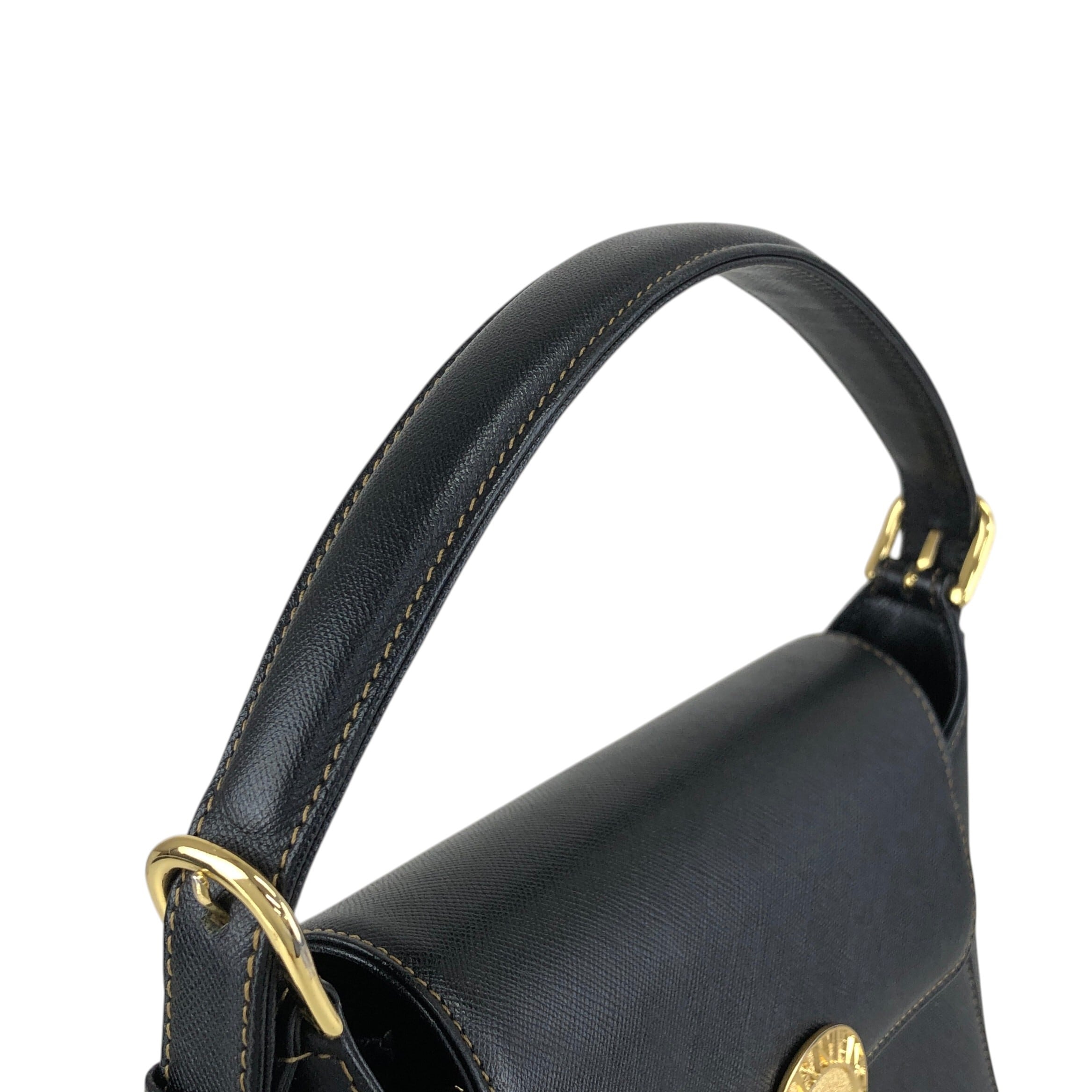 ヴァレンティノガラヴァーニ トートバッグ サークルロゴ ゴールド金具 ブラック VALENTINO GARAVANI ヴァレンティノ ガラヴァーニ ハンドバッグ