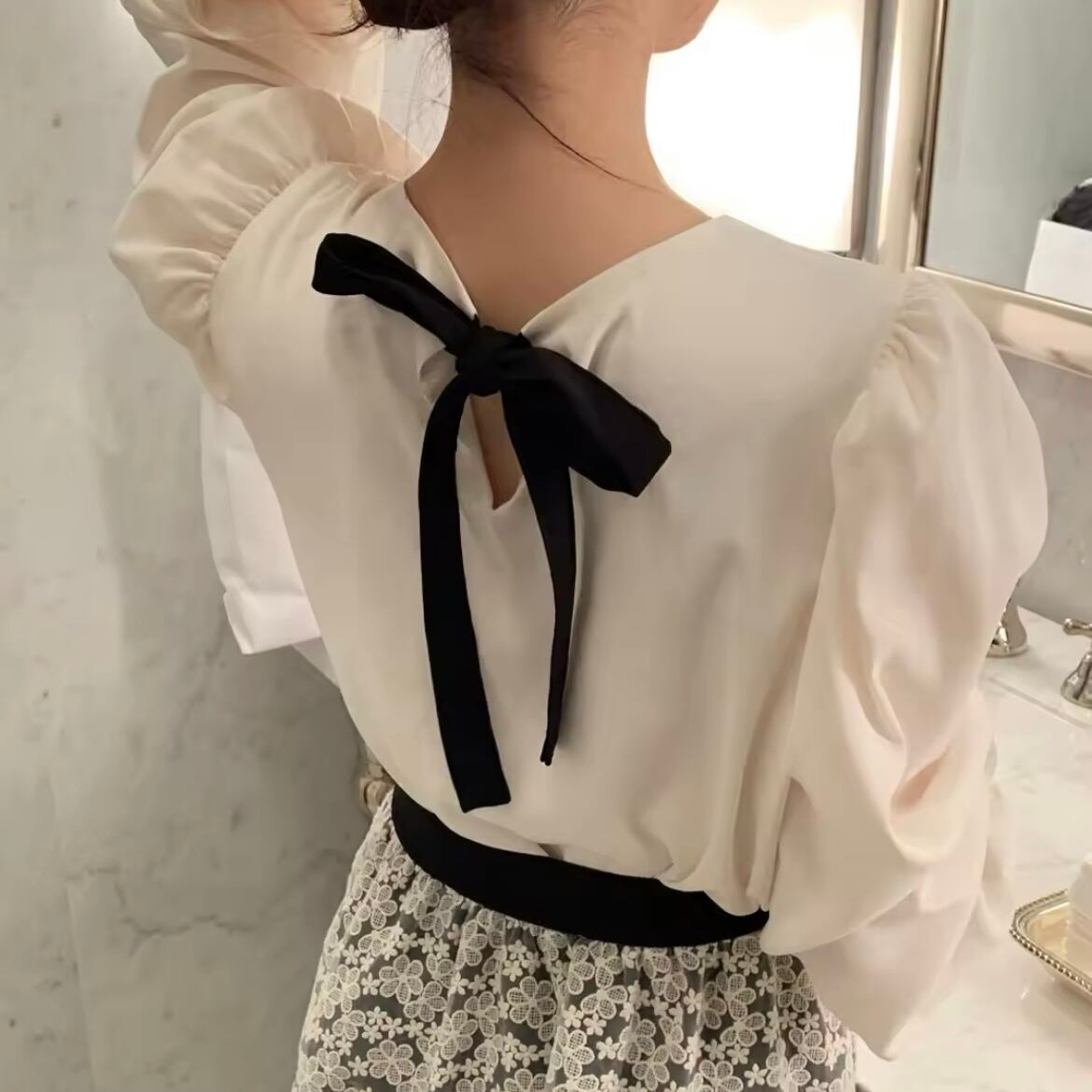 2wayリボンブラウス