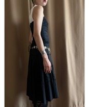 MADE IN U.S.A. black corset dress-4754-6