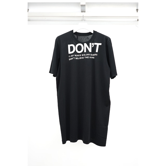 [11 BY BORIS BIDJAN SABERI] (イレブンバイボリスビジャンサベリ) TS5-F1101 T-SHIRT / DON'T / OBJECT DYED