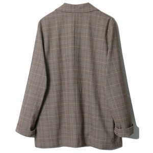 グレンチェックシングルブレストブレザー W00573