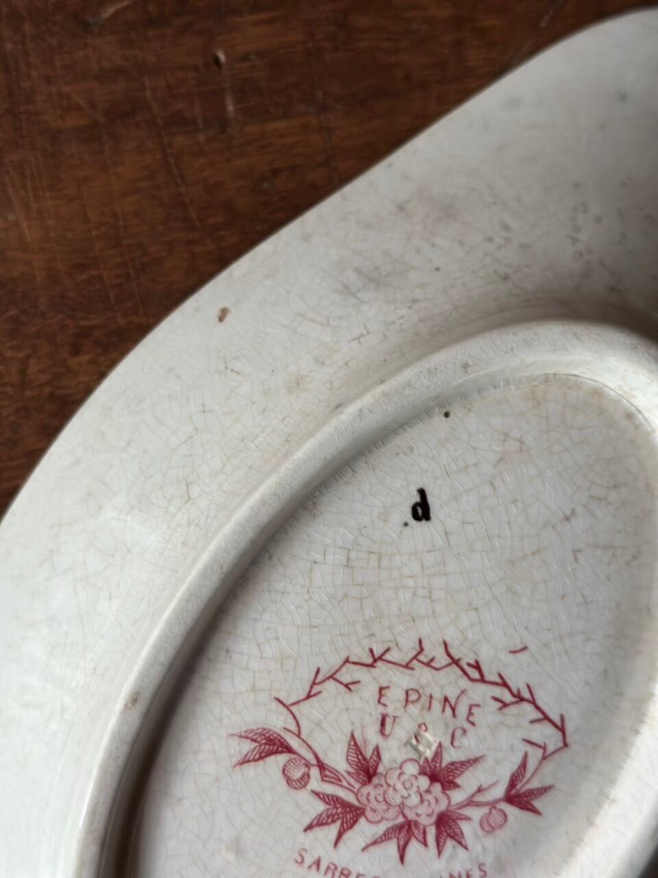 リボンとサンザシのラヴィエ Sarreguemines EPINE | Brocante de La