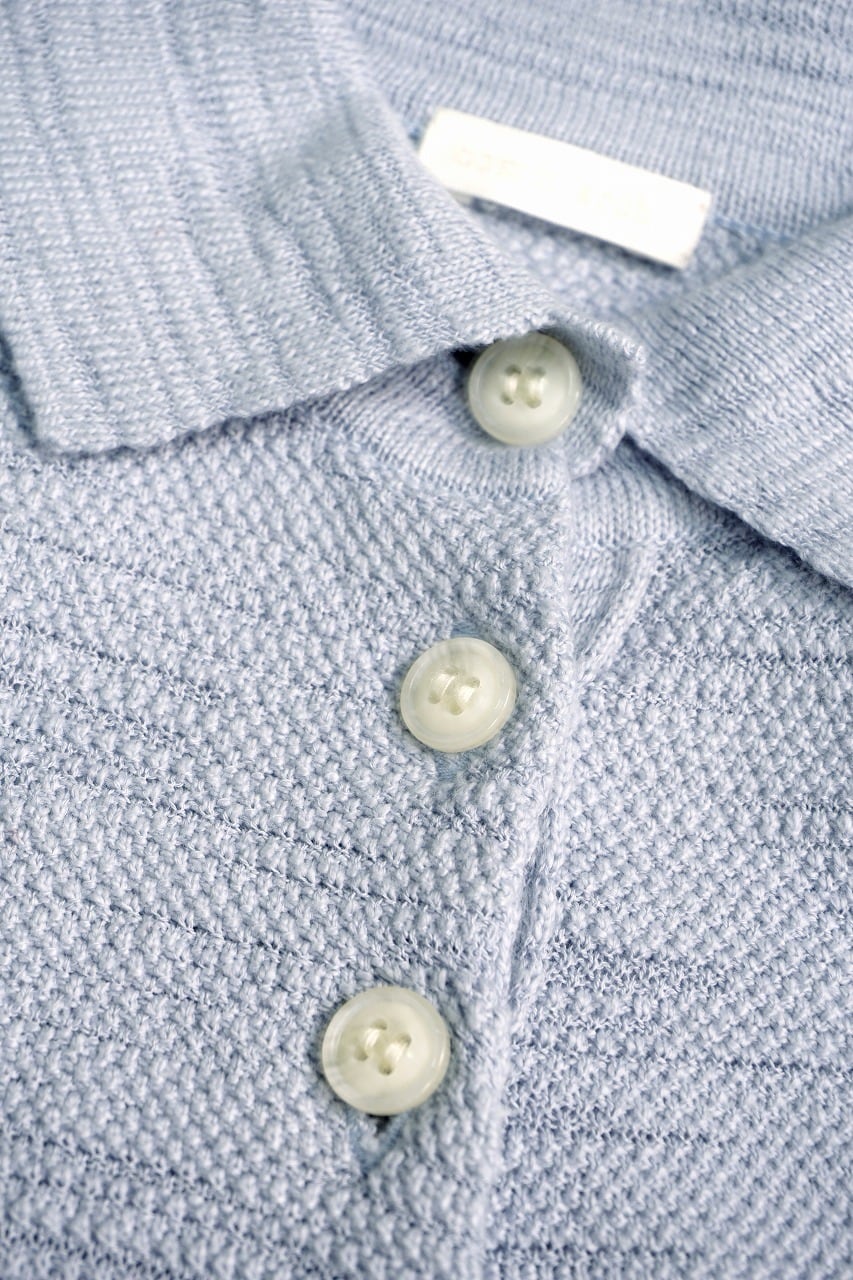 OG Slub Moss Stitch Polo S/S