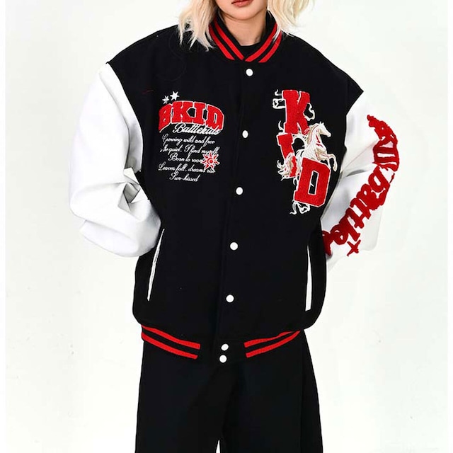 ワッペンミックスストリートスタジアムジャケット
2col R01628