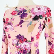 社交ダンス 衣装 トップス ブラウス ピンク系 チャコットロイヤルダンス Chacott ROYAL DANCE 茶 白 花柄 レッスン 練習 ストレッチ 伸縮 上品 かわいい 日本製 パーティー ブラウン系 ホワイト系