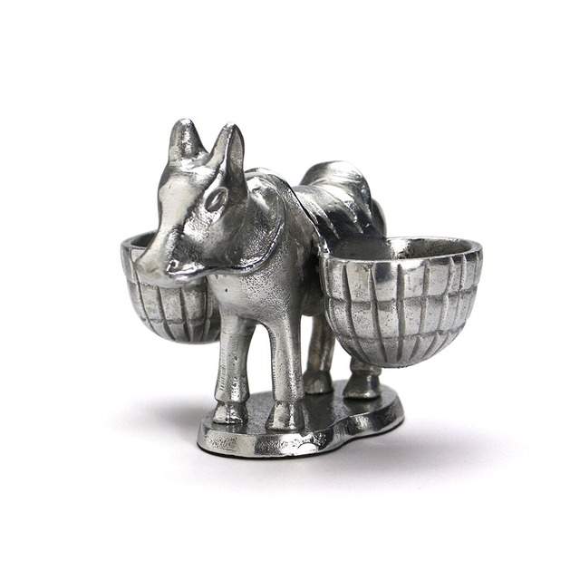 Donkey And Basket -Silver-/小物おき/デスク収納/トレイ/ロバ