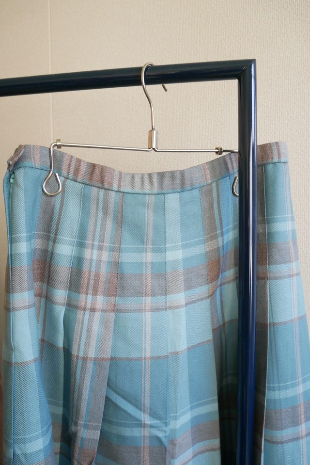 US PENDLETON pail blue check skirt