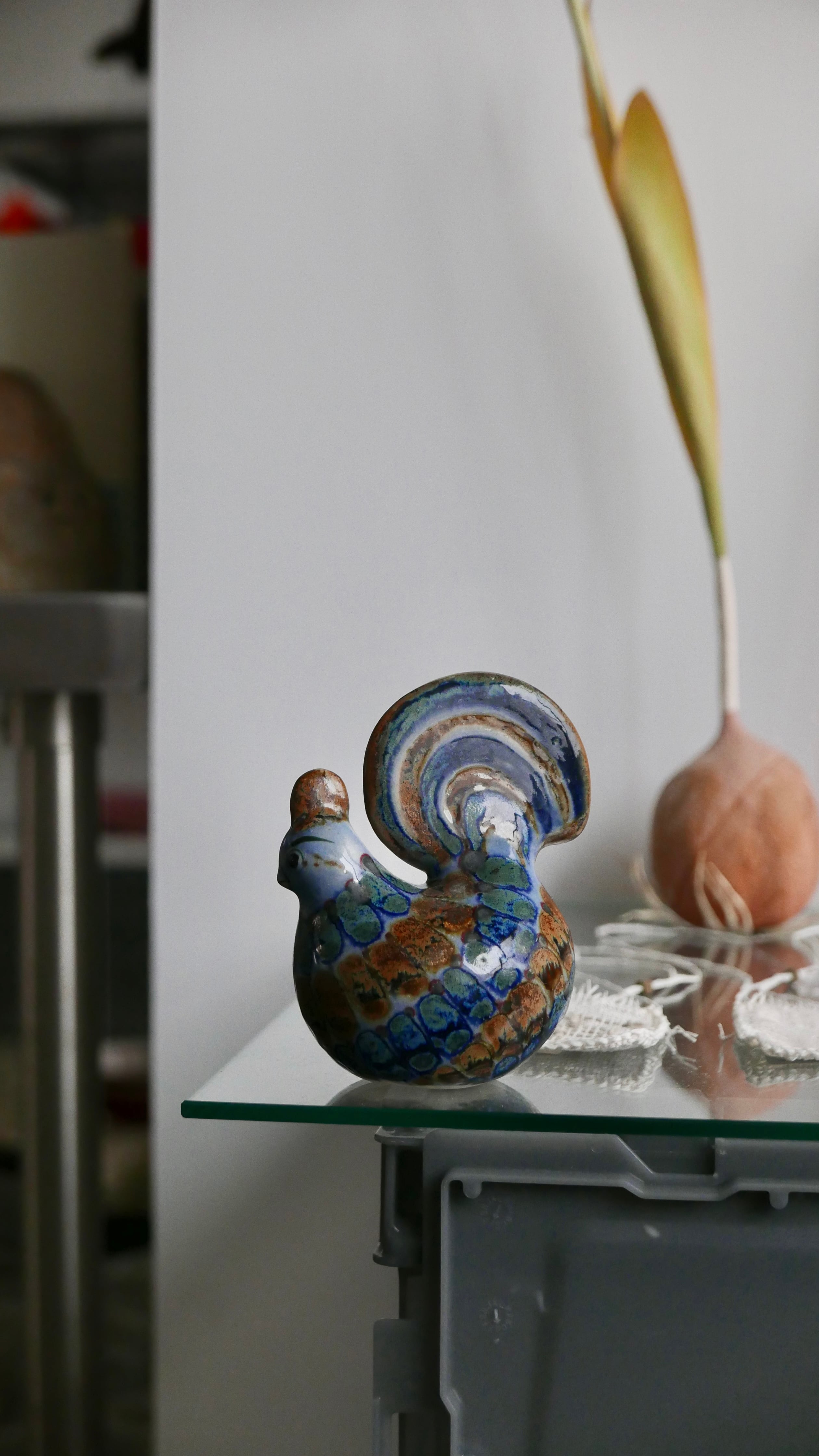 old mexico tonala pottery "  small rooster " ［ re stock ]