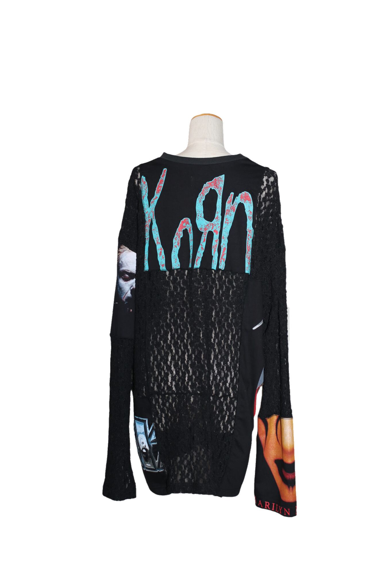 25SS】KIDILL LACE LONG SLEEVE T-SHIRT RE-MAKE FROM USED PUNK TEE