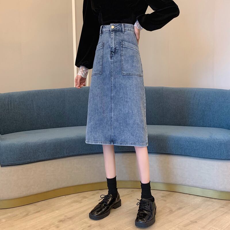 スカート サマーハイウェストウェストスタンダードAライン レトロ 夏物 YY-ファッション40357919115