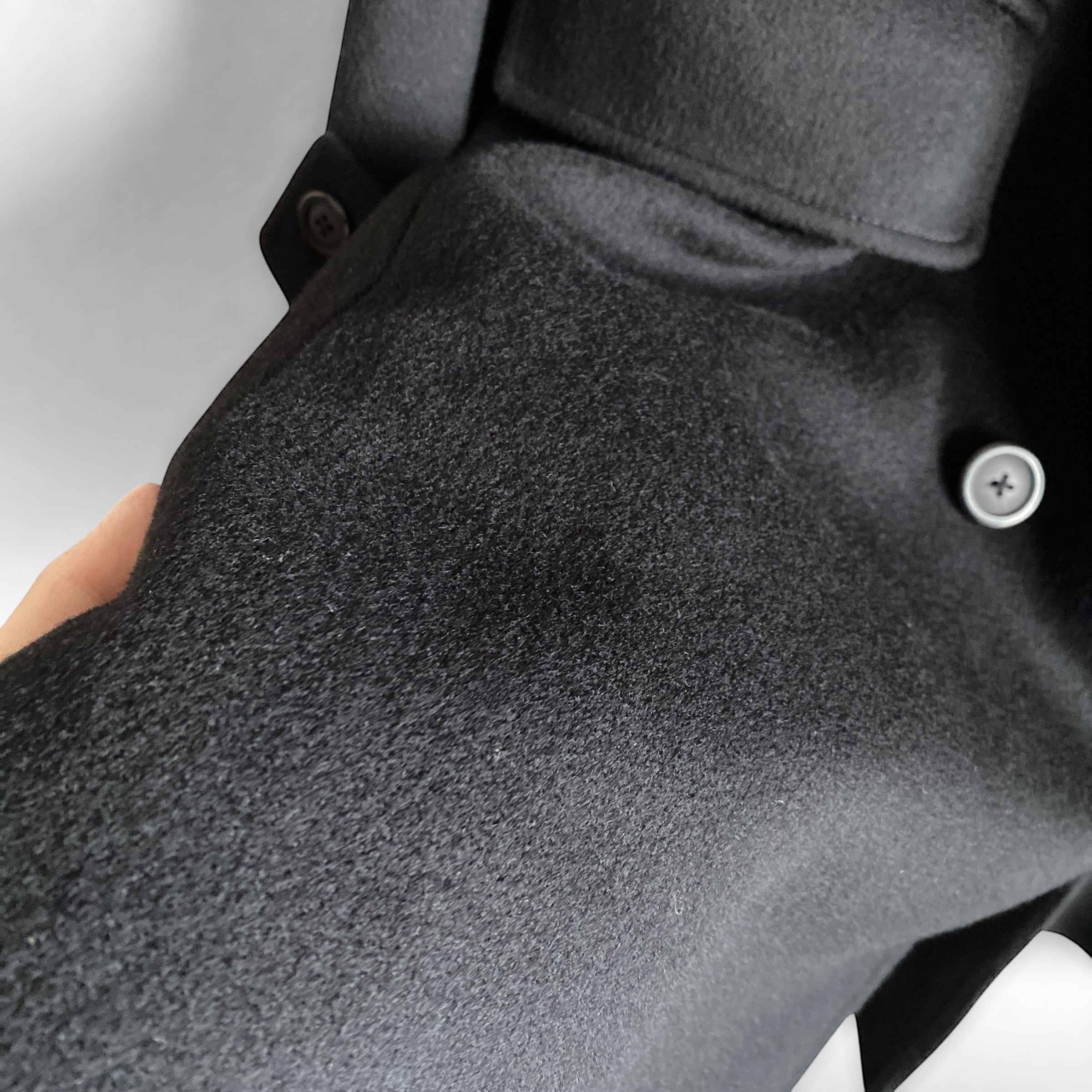 00s SAKS FIFTH AVENUE wool melton long pea coat | CLOSE CLOTHES