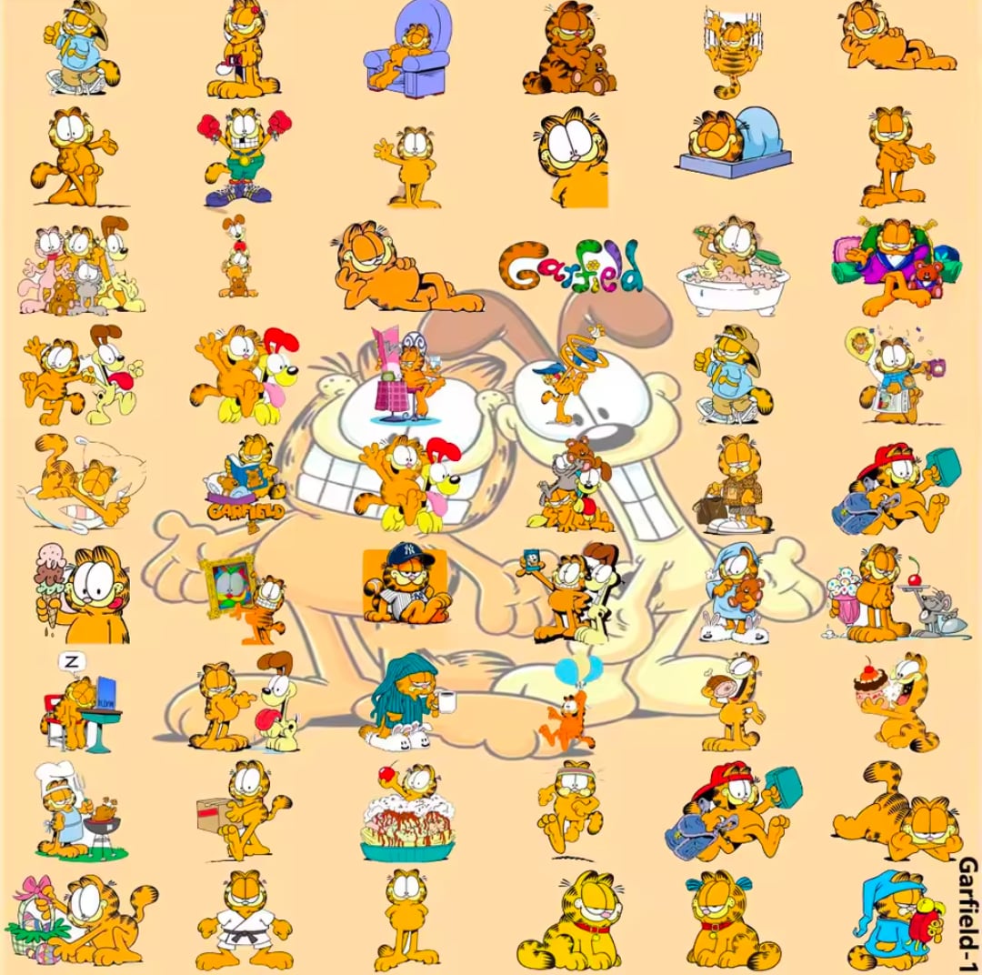 送料無料!【 Garfield ( ガーフィールド ) 】PART.5 STICKER(ステッカー)55枚くらいステッカーSET(笑) 〚アメリカン雑貨 アメトイ〛