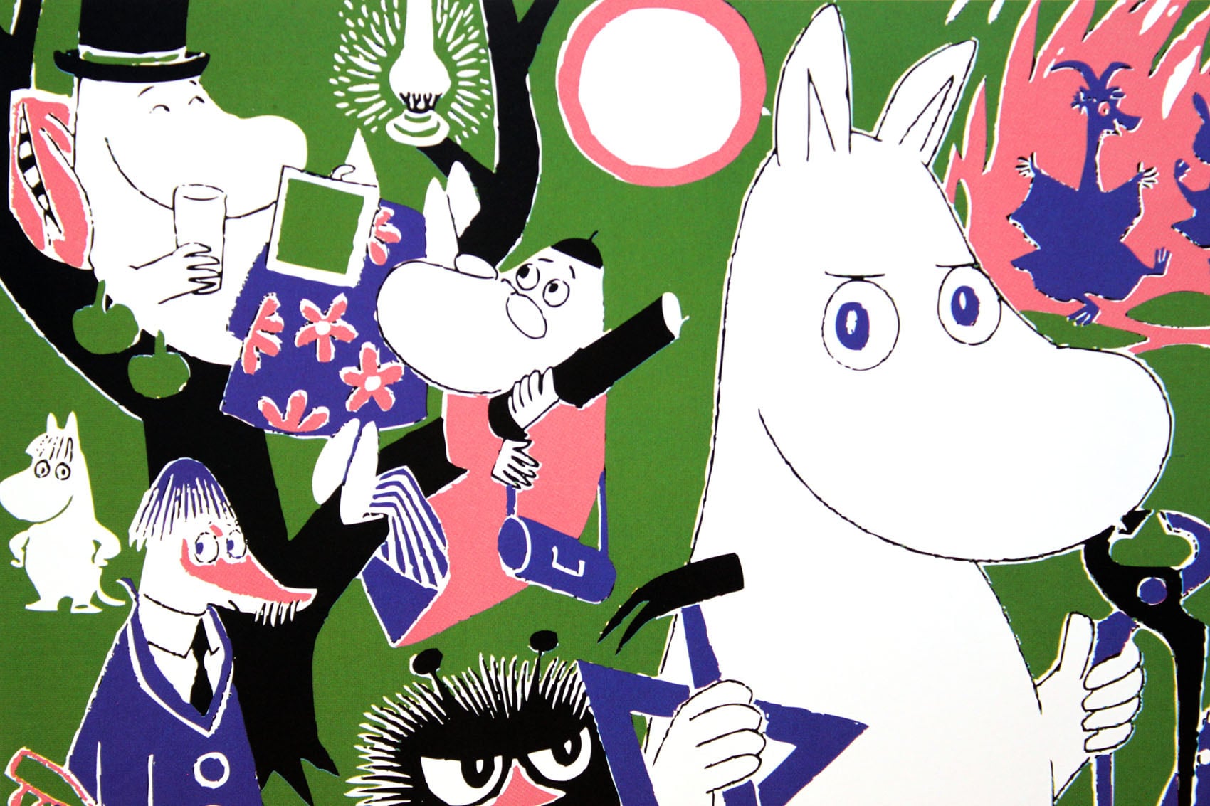 ムーミン 北欧 Putinki「ムーミントロール 3」送料無料 フレーム選択可能 展示用フック付アートポスター 絵画 インテリア アート