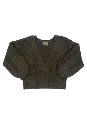 Crossed stitch double cardigan