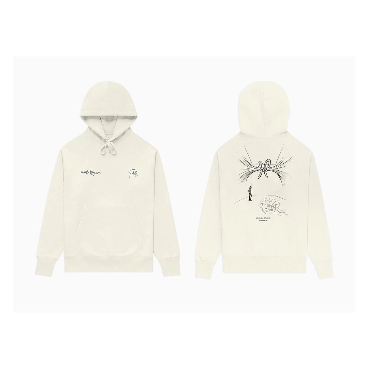 Daniel ARSHAM KNOT HOODIE CREAM 20years展パーカー | PERROTIN STORE 
