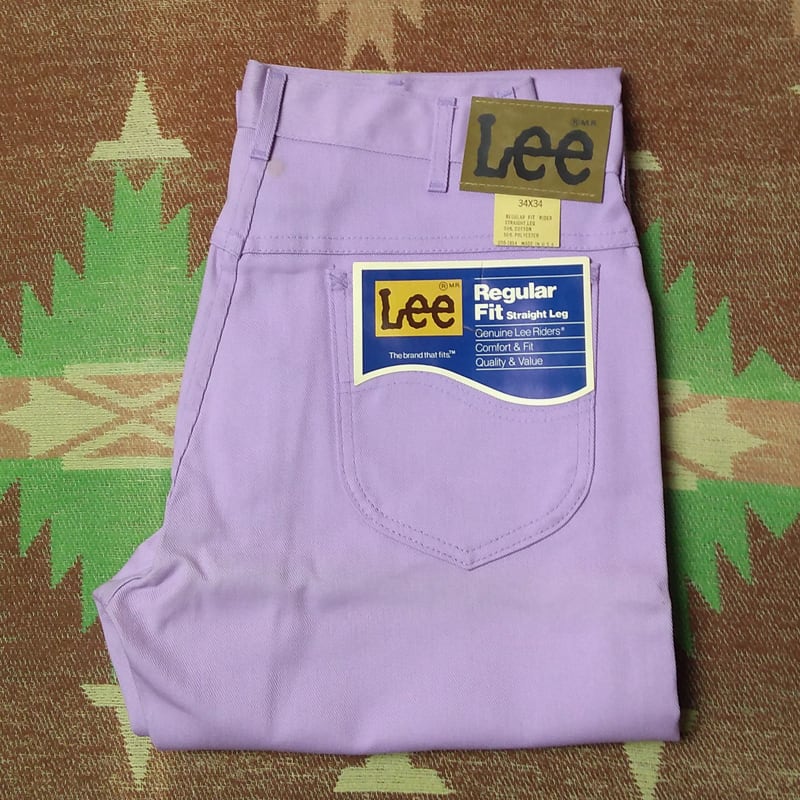 80s Lee 200-1854 Purple Twill Pants （実寸W33） DEAD-STOCK ...