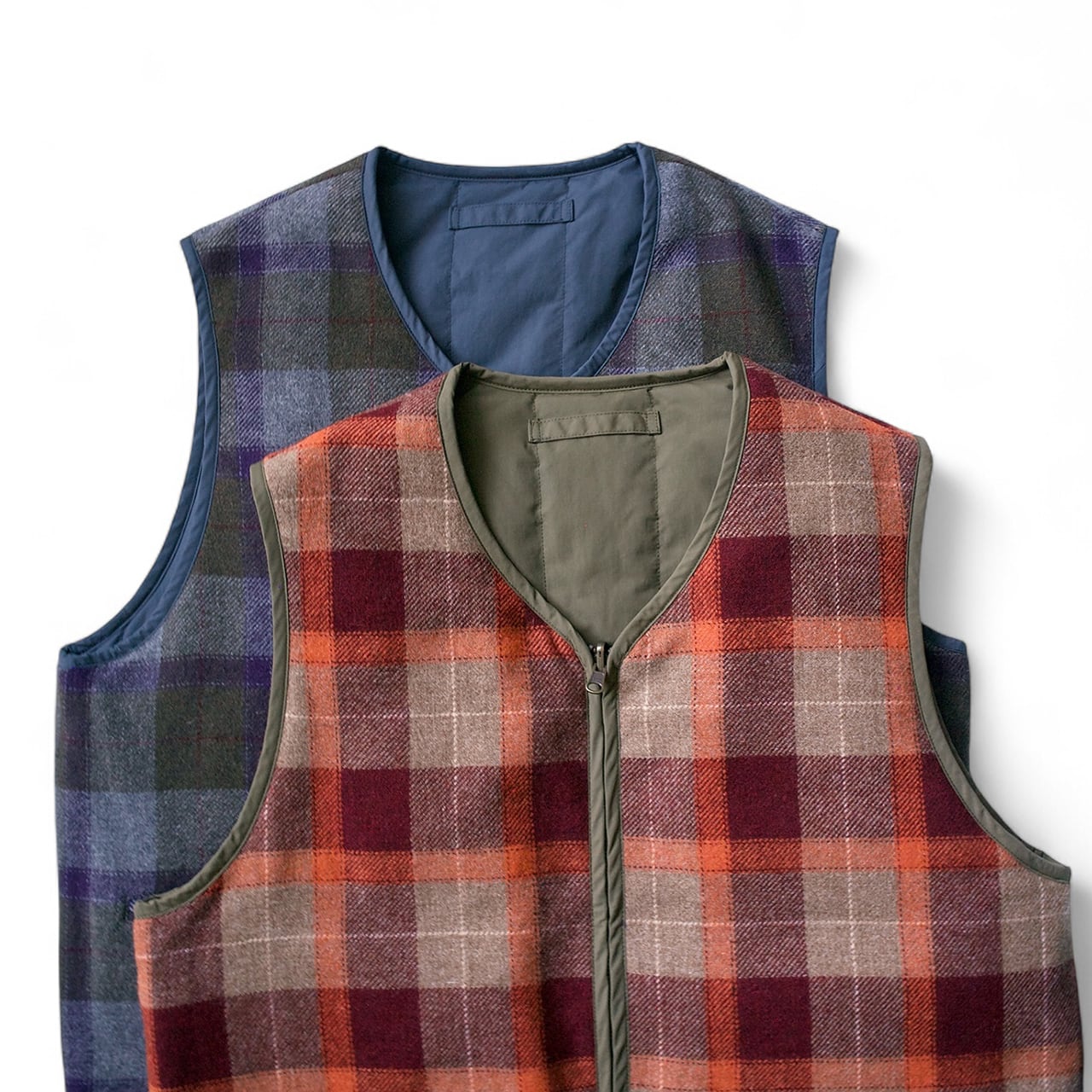 PWA, REFINE-WOOL CHK RV VEST | not wonder store