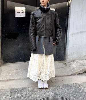 retro lace long skirt【2023111703】