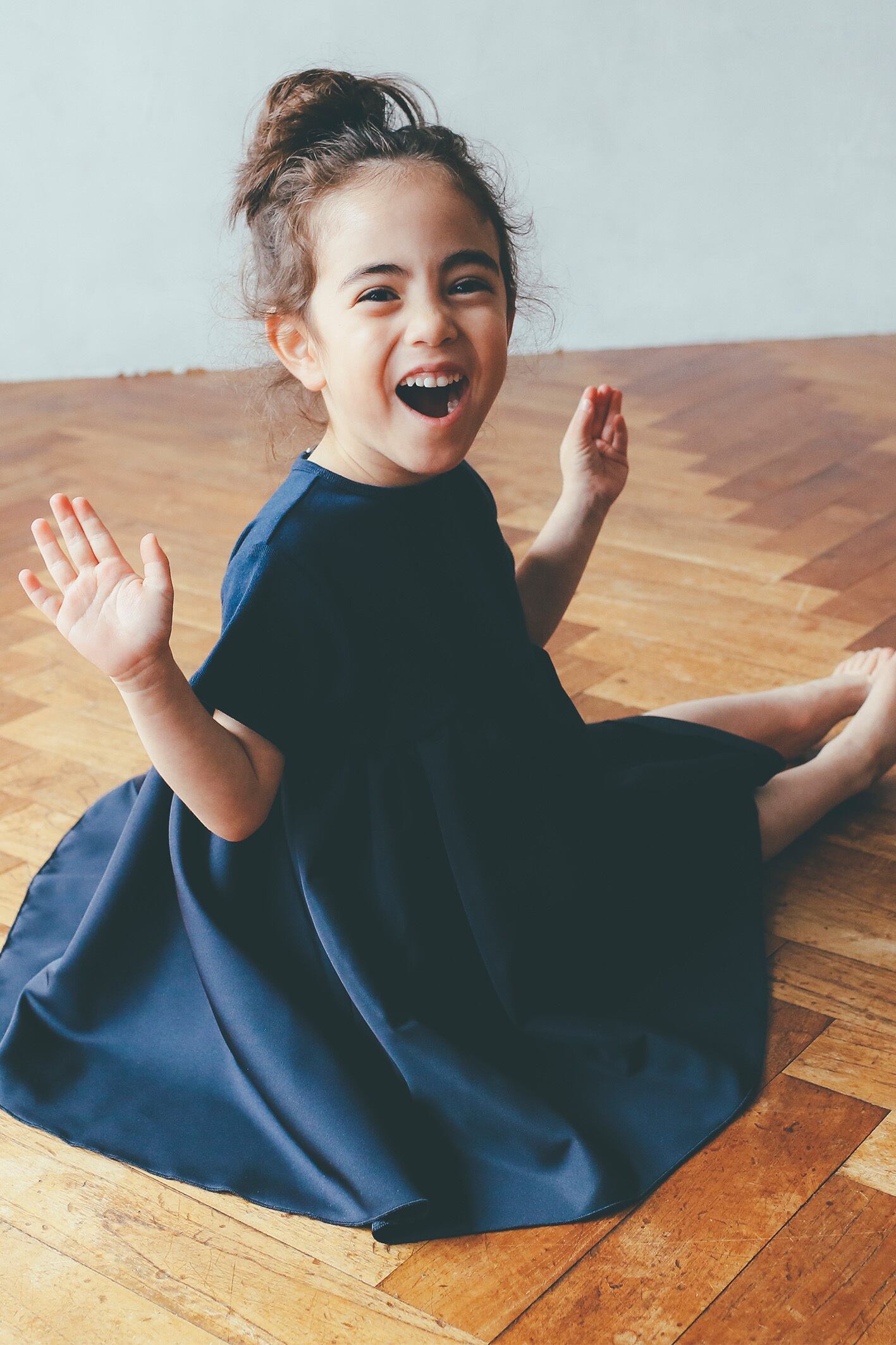 BALLERINA T-DRESS ROYALNAVY 6Y-11Y | AMICA・kids