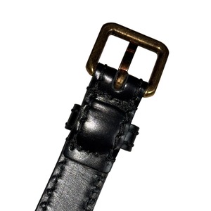 JIL SANDER black leather narrow belt